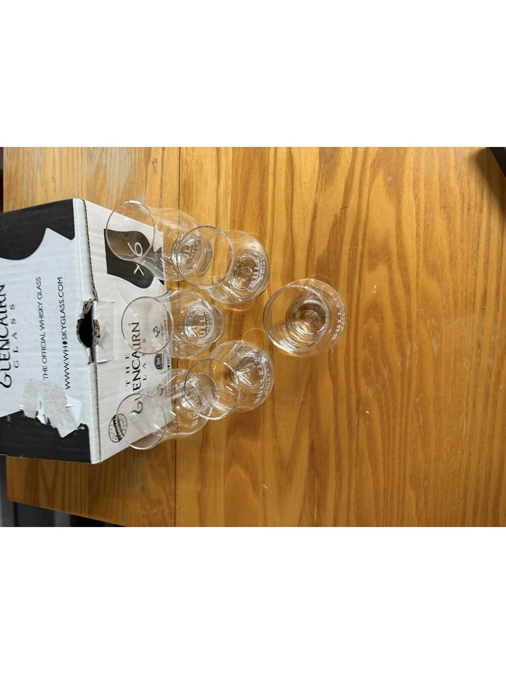 Glencairn Whisky Glass Set Of 6 Etched Set Bulleit bourbon *